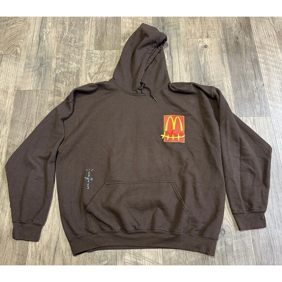 Travis Scott x McDonald’s Cactus Pack Sticker Hoodie Brown Size Large